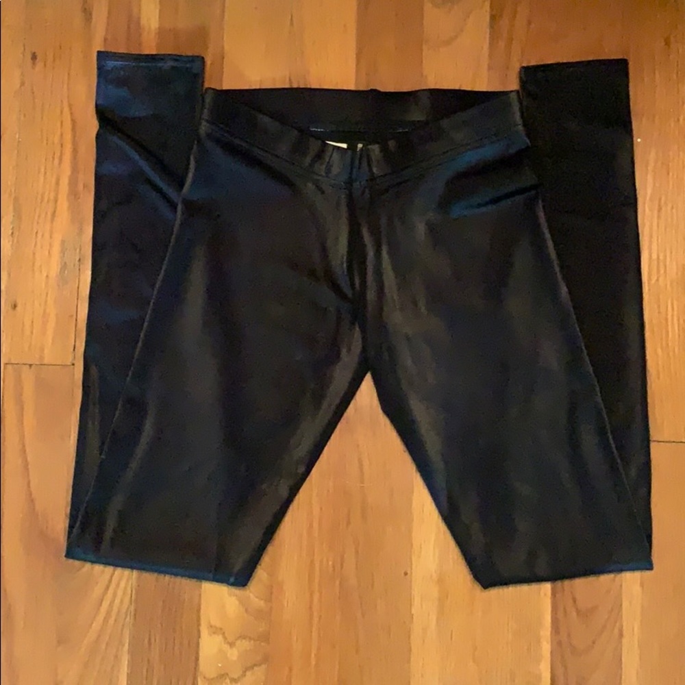 BlackMilk Clothing- Wet Look Black Leggings